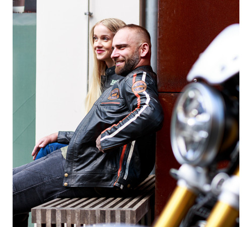 Чоловіча шкіряна мотокуртка W-TEC Sheawen Classic - чорна/ розмір XL