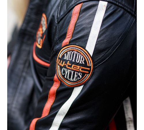 Чоловіча шкіряна мотокуртка W-TEC Sheawen Classic - чорна/ розмір XL