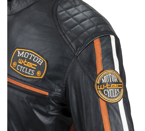 Чоловіча шкіряна мотокуртка W-TEC Sheawen Classic - чорна/ розмір XL