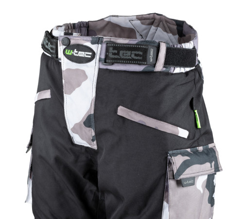 Чоловічі мотоштани W-TEC Kaamuf - чорний камуфляж / 3XL