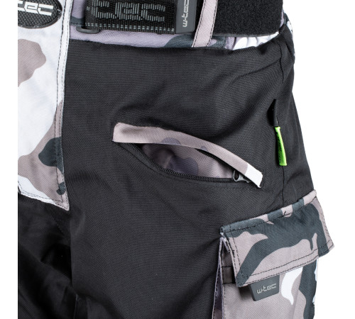 Чоловічі мотоштани W-TEC Kaamuf - чорний камуфляж / 3XL