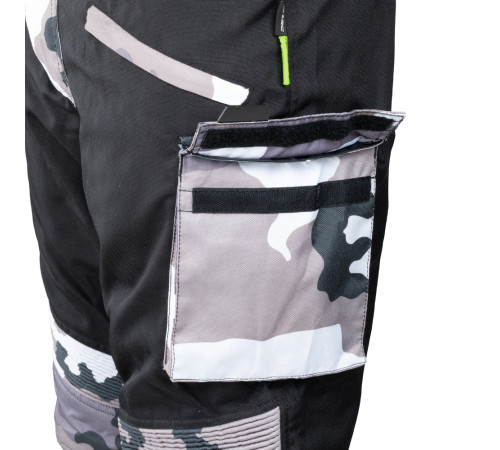 Чоловічі мотоштани W-TEC Kaamuf - чорний камуфляж / 3XL
