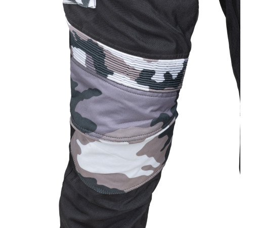 Чоловічі мотоштани W-TEC Kaamuf - чорний камуфляж / 3XL