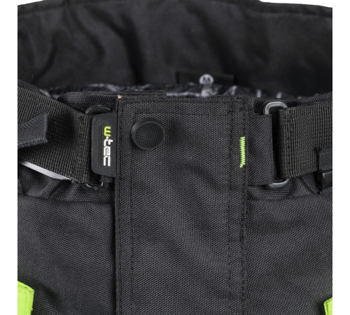 Чоловічі мотоштани W-TEC Rusnac NF-2607 - чорні зі зеленими вставками/4XL