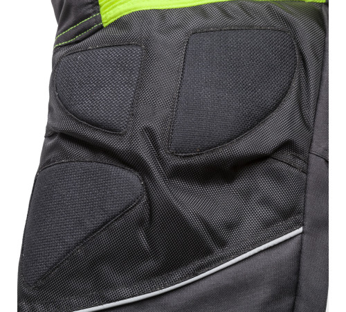 Чоловічі мотоштани W-TEC Rusnac NF-2607 - чорні зі зеленими вставками/4XL