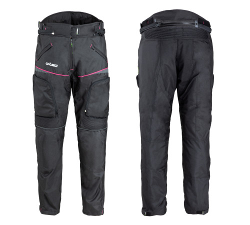 Жіночі мотоштани W-TEC Propant Lady - чорно-рожеві/XL