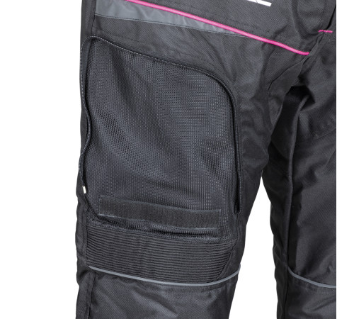 Жіночі мотоштани W-TEC Propant Lady - чорно-рожеві/XL