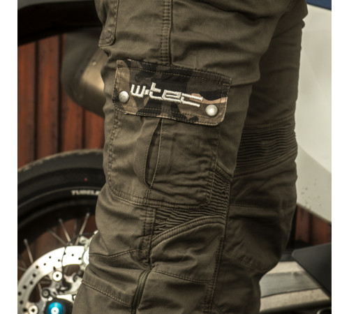 Чоловічі мотоштани W-TEC Shoota - Оливково-зелений/розмір L