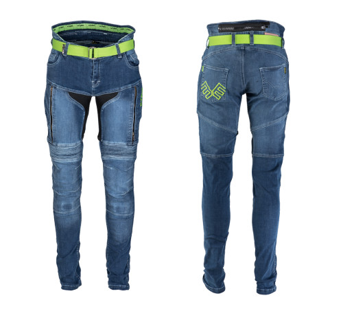 Жіночі мотоджинси W-TEC Ekscita - сині/розмір 38