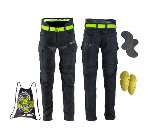 Чоловічі мотоджинси W-TEC Aredator - чорні/48