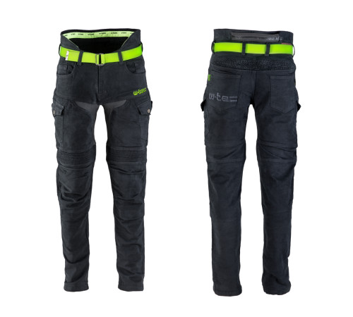 Чоловічі мотоджинси W-TEC Aredator - чорні/48