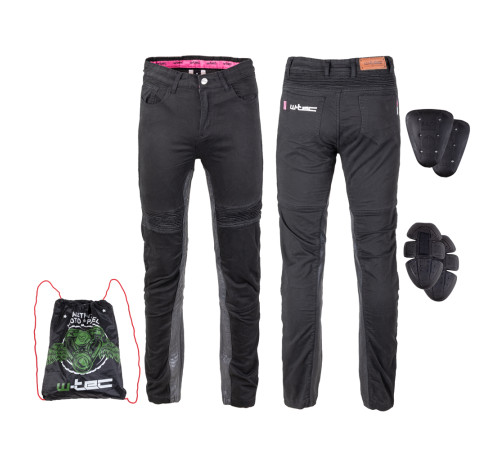 Жіночі мотоштани W-TEC Ragana - чорні/3XL
