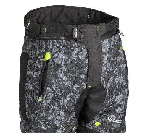 Чоловічі літні мотоштани W-TEC Toregate - чорно-сірий / 3XL