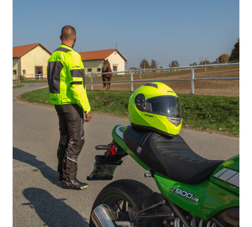 Чоловічі літні мотоштани W-TEC Alquizar - чорно-сірий / XXL