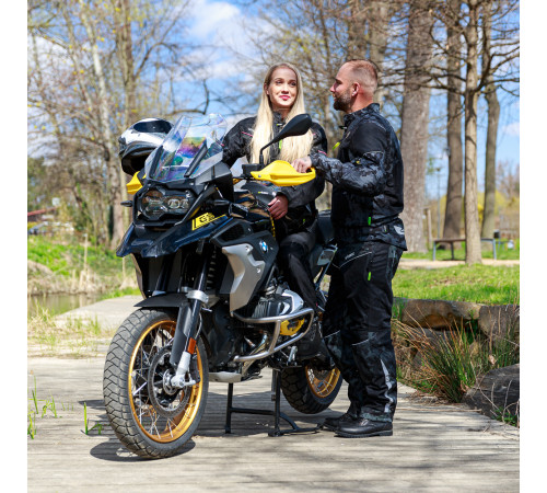 Чоловічі літні мотоштани W-TEC Jori - чорно-сірий / 4XL