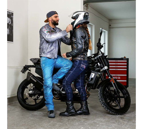 Чоловічі джинси Moto Jeans W-TEC Shiquet - Сині Чоловічі джинси Moto Jeans W-TEC Shiquet - Сині