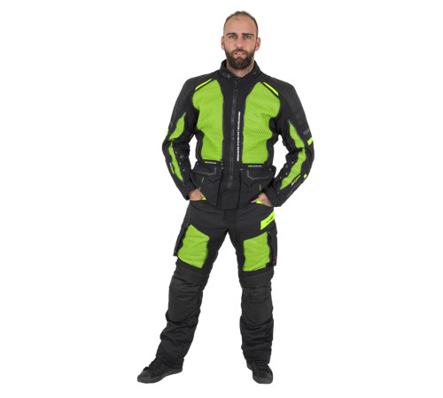 Мотоштани W-TEC Aircross чорно-жовті-флуо/4XL