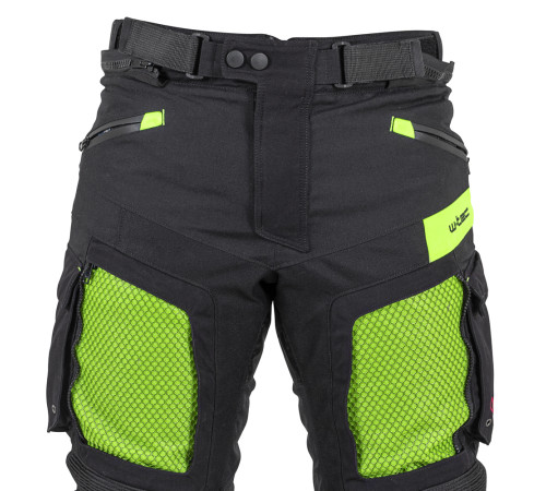Мотоштани W-TEC Aircross чорно-жовті-флуо/5XL