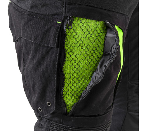 Мотоштани W-TEC Aircross чорно-жовті-флуо/5XL