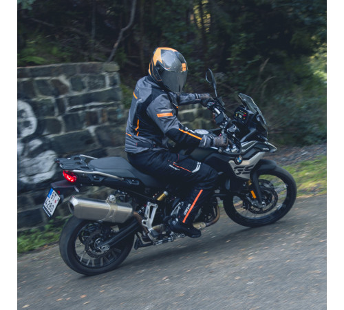 Чоловічі мотоштани W-TEC Spirital - чорно-оранжеві/4XL