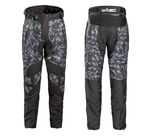 Чоловічі літні мотоштани W-TEC Toregate - чорно-сірий / XXL