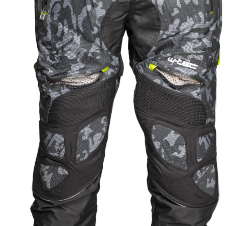 Чоловічі літні мотоштани W-TEC Toregate - чорно-сірий / XXL