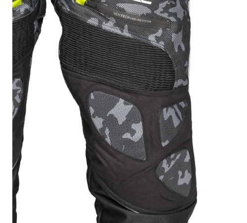 Чоловічі літні мотоштани W-TEC Toregate - чорно-сірий / 4XL