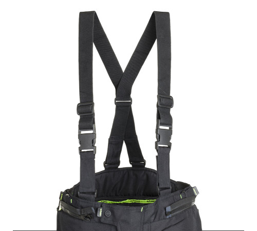 Чоловічі мотоштани W-TEC Spirital - чорно-флуо-жовті/М