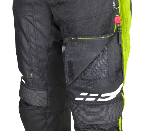 Чоловічі мотоштани W-TEC Spirital - чорно-флуо-жовті/М