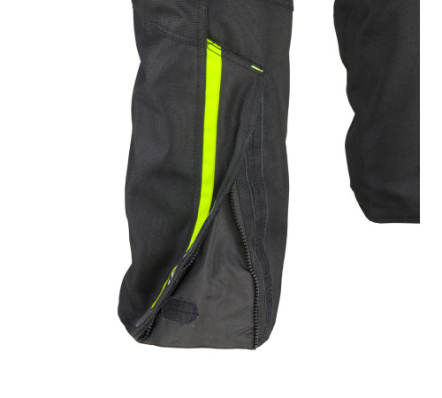Чоловічі мотоштани W-TEC Spirital - чорно-флуо-жовті/М
