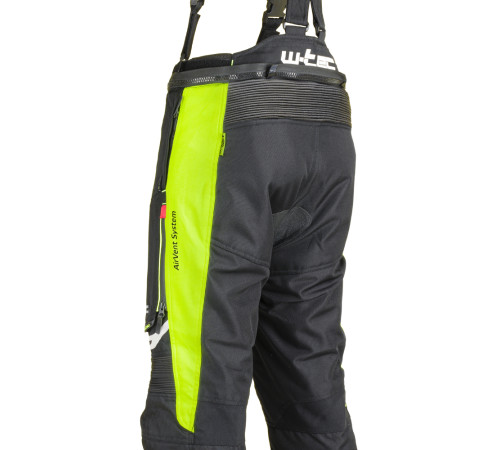 Чоловічі мотоштани W-TEC Spirital - чорно-флуо-жовті/М