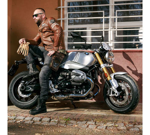 Чоловічі мотоджинси W-TEC Oliver - сірі/S