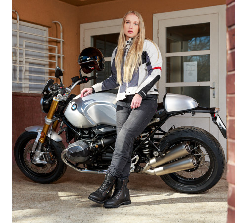 Жіночі мотоджинси W-TEC Leonarda - сірі/XXL