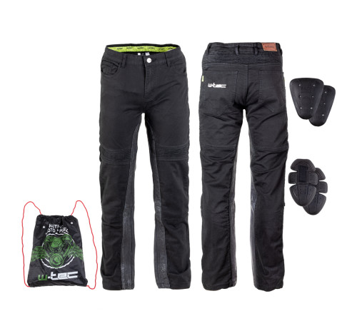 Чоловічі мотоштани W-TEC Raggan - чорний / S