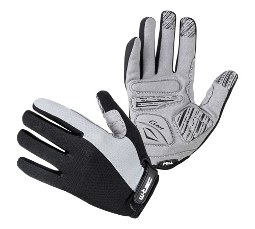 Рукавиці для мотокросу W-TEC Vilasar - сіро-чорний / L