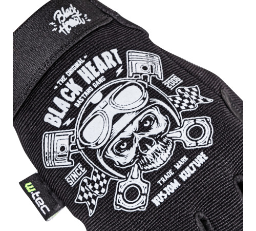 Мото-рукавиці W-TEC Black Heart Piston Skull - розмір S/чорний