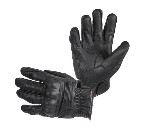 Шкіряні мото рукавиці B-STAR McLeather - чорний / 3XL