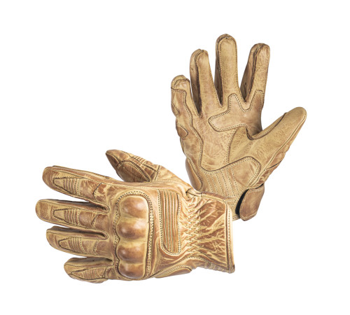 Шкіряні мото рукавиці B-STAR McLeather - коричневий / M