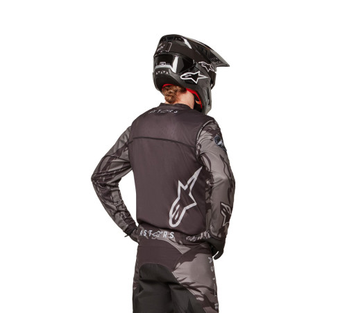 Джерсі для мотокросу Alpinestars Racer Tactical - М - чорний/сірий Джерсі для мотокросу Alpinestars Racer Tactical - М - чорний/сірий