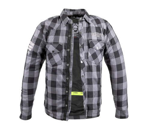 Сорочка Shirt W-TEC Black Heart Reginald - L/сіро-чорний