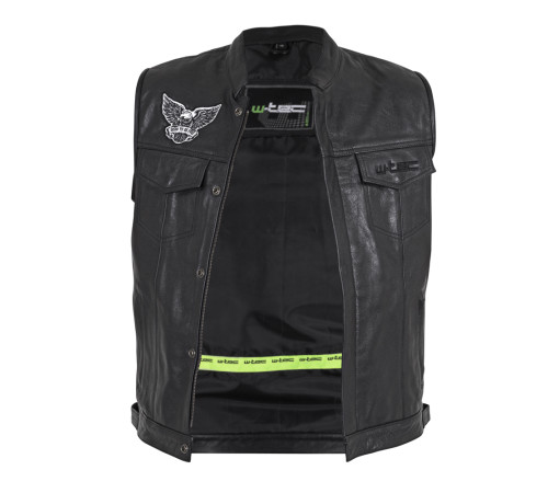 Чоловічий мотожилет W-TEC Midvora - чорний/5XL Чоловічий мотожилет W-TEC Midvora - чорний/5XL