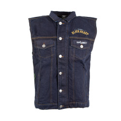 Мотожилет W-TEC Black Heart Rideman - синій денім/XXL