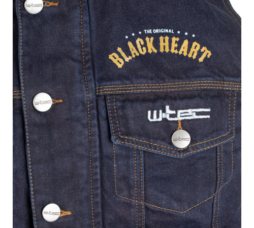 Мотожилет W-TEC Black Heart Rideman - синій денім/5XL
