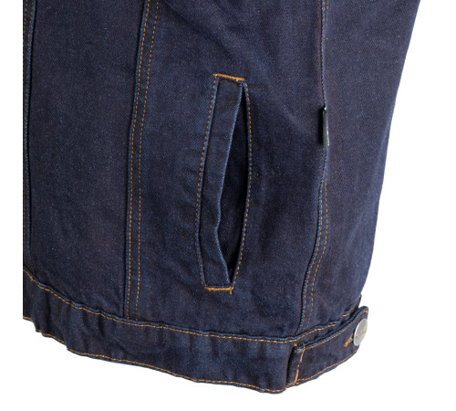 Мотожилет W-TEC Black Heart Rideman - синій денім/5XL