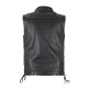 Шкіряний мотожилет W-TEC Highstake - чорний / 5XL