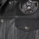 Шкіряний мотожилет W-TEC Highstake - чорний / 5XL