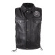 Шкіряний мотожилет W-TEC Highstake - чорний / 4XL
