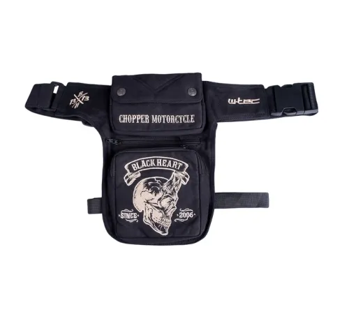 Мотоциклетна поясна сумка W-TEC Black Heart Devil Skull Black Tex Мотоциклетна поясна сумка W-TEC Black Heart Devil Skull Black Tex
