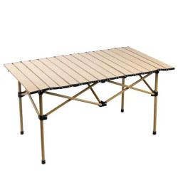 Стіл кемпінговий складаний HPS6, 95 х 55 х 50 см, бежевий