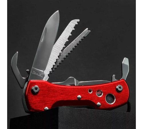 Мультитул NCASE 11-в-1 у чохлі червоний